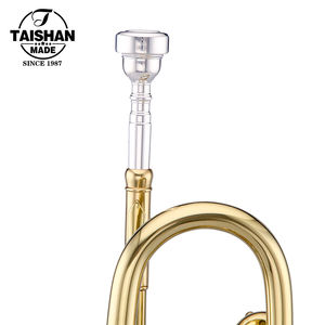 Tromba Bb in ottone con bocchino 7C lacca e lacca oro finitura strumento musicale - Product Image 3