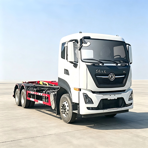 รถบรรทุกติดเครนยกขยะ Dongfeng Tianlong สำหรับงานหนัก ระบบไฮดรอลิก พร้อมแขนเกี่ยวแบบ Hook Lift สำหรับงานก่อสร้างในเขตเทศบาล  ลดราคาพิเศษสำหรับการส่งออก - Product Image 6