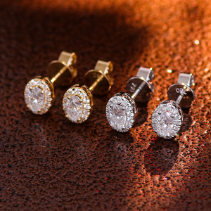 Pendientes Clásicos de Oro Sólido Real de 18K, 14K, 10K con Corte Ovalado DEF VVS, Diamantes Moissanite, Pendientes Finos Personalizados para Mujer, Joyería para Fiesta - Product Image 2