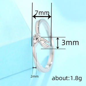 Anello T0217 con Ali in Zirconia Cubica, Montatura a Griffe, Gioiello Unisex alla Moda, Idea Regalo - Product Image 4