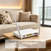 Terminal de Red Óptica FTTH F609 V9 GPON ONU ONT 1GE+3FE+1POTS+USB+2.4G WiFi Módem de Fibra Óptica GPON Firmware en Inglés