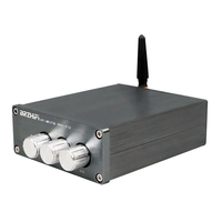 BRZHIFI 2.0 penguat daya Digital Stereo mesin Audio rumah profesional 100WX2 BT5.0 bahan Aluminium
