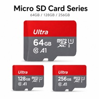 Carte SD Ultra Micro Mini en plastique 64 Go/128 Go/256 Go A1 C10 U1 150 Mo/s pour téléphones/tablettes Android, garantie 10 ans, large plage de températures