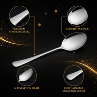 Cuillères de service en acier inoxydable de grande taille, cuillère à tête large en métal pour buffet