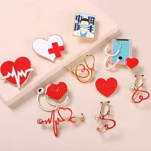 Doctor Nurse Enamel Pin Student Learning Subject Course Study Medical Lapel Pins Badges Brooches Custom Enamel Pins