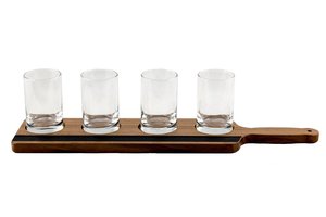 Holz-Schnapsglas-Tablett, Holz-Flugbrett, Schnapsglas-Serviertablett, Bar-Serviertablett, Bar-Gewürztablett für Russland, The <span class=keywords><strong>Macallan</strong></span>, The Singleton - Product Image 4