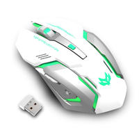 Mouse Nirkabel Bluetooth Imut dan Senyap untuk Pelajar dengan Orientasi Tangan Kanan, Mouse Mekanik Gaming Nirkabel Terbaik dengan Pengisian Daya Nirkabel