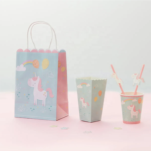 Assiettes en papier personnalisées DAMAI licorne, fournitures de fête pour enfants, articles de fête d'anniversaire, ensembles de vaisselle - Product Image 5