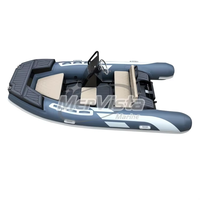Kayak de pêche de luxe CE, 12 pieds, bateau à coque en aluminium en Hypalon/PVC, RIB gonflable, 3,6 m