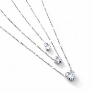 Multi Layer Vintage Moon Classic <b>Necklace</b> Gold Silver Plated <b>Stacked</b> Love Star Water Drop Heart Pendant Women's Jewelry - Product Image 2