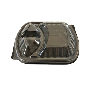 High quality disposable plastic 3 compartment food container on sale
