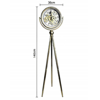 Horloge de sol créative de style européen en métal, horloge triangulaire sur pied personnalisée, décoration pour la maison, décoration intérieure, cadeau, vente en gros