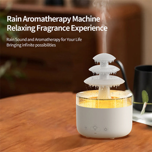 Su damla aromaterapi uçucu yağ Aroma YAYICI 500ml 9 renkler <span class=keywords><strong>Mini</strong></span> Led ışık mantar yağmur bulut nemlendirici - Product Image 2