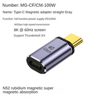 Adaptateur magnétique USB4 Type-C à angle droit OTG 140W PD 8K60Hz 40Gbps pour téléphone portable, appareil photo, ordinateur portable, transfert de données vidéo OTP, tout neuf