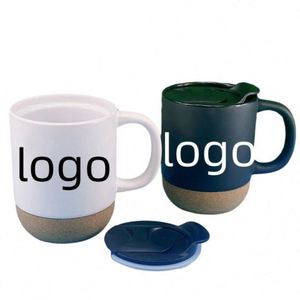 Mugs Matte Ceramic Coffee With Comfortable Handle Bottom Cork Pad <b>Large</b> <b>Tea</b> <b>Cups</b> for Soup Latte Mug Set Gift - Product Image 1