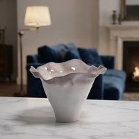 Cuenco de Cerámica Decorativo de Lujo para Chocolate, Centro de Mesa Nórdico, Jarrón de Cerámica Esmaltada para Decoración del Hogar y Fiestas, Directo de Fábrica