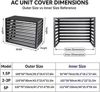 Cache-climatiseur en aluminium de haute qualité, simple, avec protection de la vie privée, étanche, à persiennes en aluminium