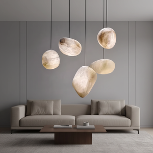 Lámpara Colgante Larga de Alabastro <span class=keywords><strong>para</strong></span> <span class=keywords><strong>Escaleras</strong></span>, Candelabros de Mármol, Lámparas <span class=keywords><strong>Colgantes</strong></span> <span class=keywords><strong>para</strong></span> Comedor y Cocina - Product Image 4
