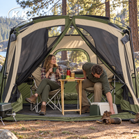 Tente de camping familiale spacieuse Kawagebo Kamp (KK) pour 11 personnes avec murs droits et espace moustiquaire – Fournisseur de tentes de camping extérieures