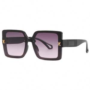 Lunettes de soleil Lurius carrées à monture large, style PC, luxe léger, pour femme, haut de gamme, nouvelle collection 2025, sérigraphie tendance - Product Image 1