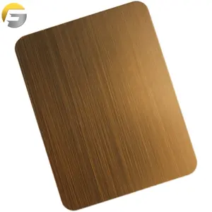 CL0058 Factory Price 304 Decorative Color Hairline Bronze Stainless Steel Sheet For Hotel Project