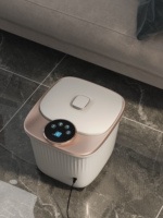 NINGDECRIUS Neues Design Elektrischer Shiatsu Beheizter Fußmassagegerät mit Zeitsteuerung PP&ABS Material Schwarze Farbe AC 220V 45W