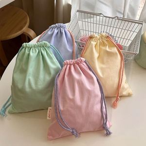 Accept Custom Order Recyclable Cotton Jewelry Packaging Pouch Colorful 100%Organic Cotton <b>Bags</b> with Double <b>Strings</b> - Product Image 1