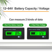 Voltmètre étanche compteur d'électricité batterie au plomb véhicule électrique batterie au Lithium ternaire 6-73V écran LCD