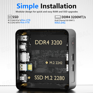 คอมพิวเตอร์ขนาดเล็ก Eglobal ใช้หน่วยประมวลผล Intel Core I5-12450H 8 คอร์ รองรับ 2DDR4 USB3.0 SSD M.<span class=keywords><strong>2</strong></span> เหมาะสำหรับงานออฟฟิศและเล่นเกม 4K - Product Image 3