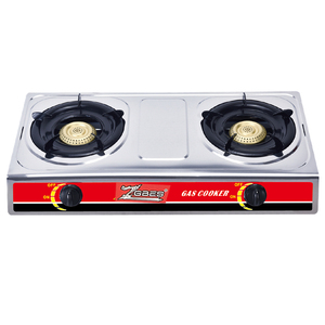 เตาแก๊สสแตนเลสแบบตั้งโต๊ะสองหัวเตา ใช้แก๊ส LPG จุดติดด้วยระบบ Piezoelectric สำหรับบ้านและโรงแรม - Product Image 3