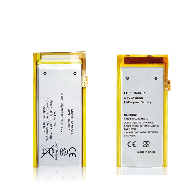Rechargeable 3.7V Li-polymer Battery for IPod Nano 4 4th Gen Generation 616-0405 616-0407