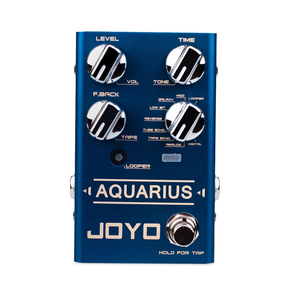JOYO R-07 AQUARIUS LOOPER педаль задержки с 8 цифровыми эффектами задержки педаль Tap Tempo с несколькими эффектами педаль для электрогитары