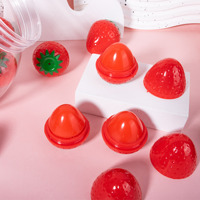 Baume à lèvres hydratant en forme de fraise, parfumé aux fruits, longue tenue, mignon, rose, pour filles, maquillage gloss à lèvres