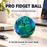 Balle anti-stress Pro imprimée en 3D, 4,5 cm, PLA, jouet à bouton-poussoir, conception emboîtable pour jeu manuel et cadeaux de bureau