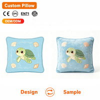 Oreiller en peluche doux au toucher avec motif tortue de dessin animé, logo personnalisé, OEM, vente en gros, cadeau promotionnel, approvisionnement en vrac, certifié CE, pour enfants