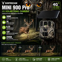 Солнечная камера Suntekcam 4G, Охотничья дорожная камера 2K 30 МП с потоковой трансляцией в реальном времени, FTP SMTP, 3*18650 перезаряжаемая батарея MiNi900Pro