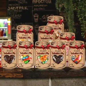2024 Valentinstag Dose geformt ausgehöhlt Grußkarte-Set für Süßigkeiten Geschenke Verpackung und Druckprodukte