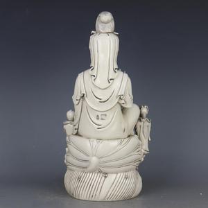 Porcellane antiche vecchie merci in ceramica brillante dolce bianco smalto rilievo Guanyin <span class=keywords><strong>Buddha</strong></span> <span class=keywords><strong>statua</strong></span> decorazioni per la casa vasi in ceramica decorazione di porcellana - Product Image 5