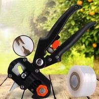 K166-1 parfait pour les arbres fruitiers 2-en-1 outils de greffage Kit de sécateur avec rubans de greffage couteau de greffage et lames de rechange