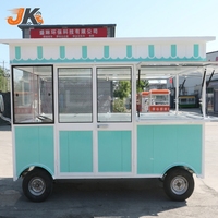 Chariot de restauration rapide en acier inoxydable pour pizza, café, crème glacée, mini camion de nourriture mobile, cuisine complète, 4 roues, résistant à la rouille, 1500W