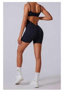 Produsen pakaian olahraga wanita, <span class=keywords><strong>Bodysuit</strong></span> olahraga cepat kering satu bagian kebugaran Gym atletik ringan - Product Image 5
