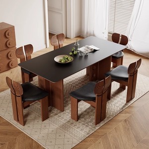 DOSMARS French Style Dining <b>Table</b> Set 4 Piece Ash Wood Rectangular <b>Space</b> <b>Saving</b> Dining Room Furniture - Product Image 2
