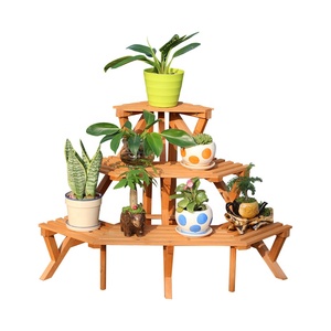 Étagère de plantes de jardin extérieur Offre Spéciale support de plantes en bois coin pot de fleurs présentoir de plantes - Product Image 2