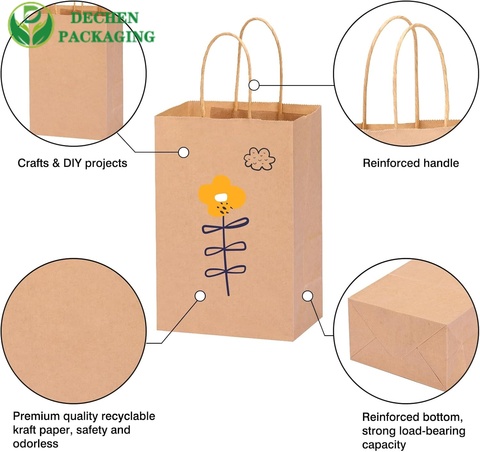 Retail Store Exclusive Paper Shopping Bags with Handles