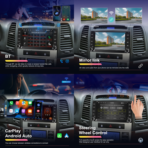 Đầu <span class=keywords><strong>radio</strong></span> xe hơi Android Podofo 7 inch 2+64 cho Hyundai Santa Fe 2006-2012, tích hợp Carplay không dây, Android Auto, Wifi, DVR, GPS, nhà cung cấp ODM - Product Image 3