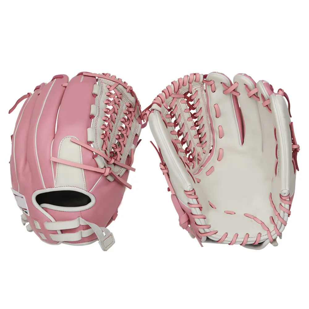 12.5 inches custom pink baseball gloves professional kip leather baseball gloves