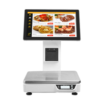 Sistema de Punto de Venta Todo en Uno con Báscula, Pantalla Táctil Dual, Caja Registradora Eléctrica, Windows/Android, 15-30 kg
