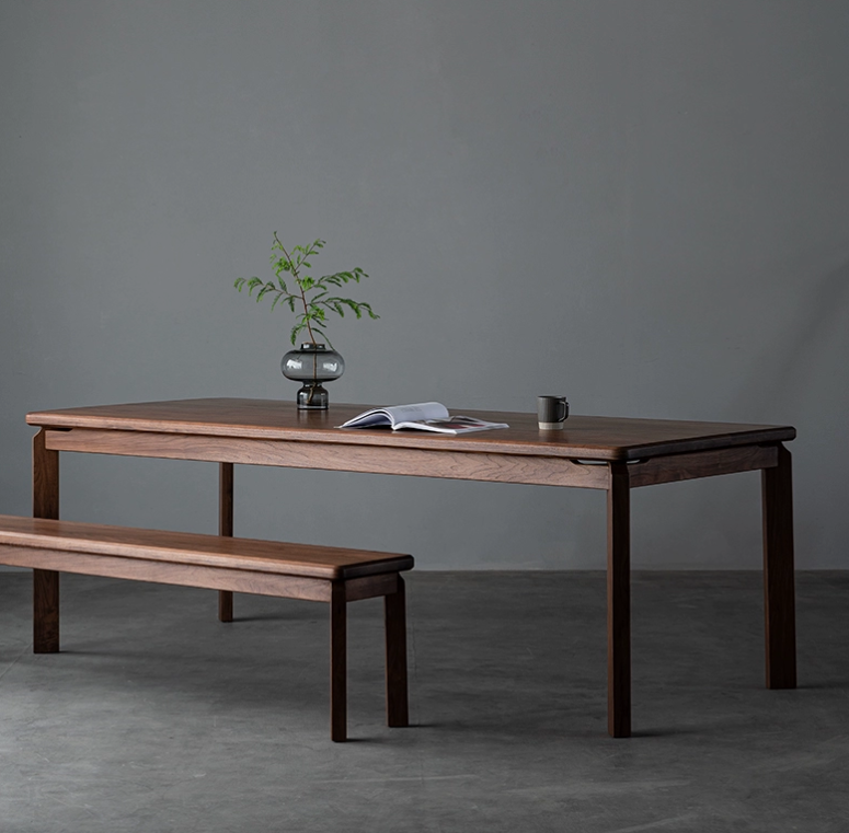 Premium North American Black Walnut Dining Table - 35mm Thick FAS Grade ...
