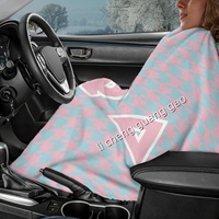 Couverture en flanelle de haute qualité, personnalisée, en gros, avec motif de lettres grecques de sororité, chaude et confortable, pour canapé, lit ou voiture