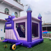 Château gonflable commercial pour enfants et tout-petits, avec toboggan et zone de saut, pour l'extérieur